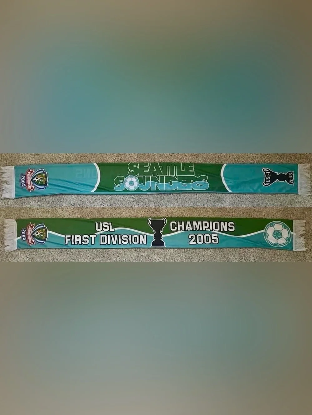 Seattle Sounders 2005 USL First Division Champions Soccer Scarf